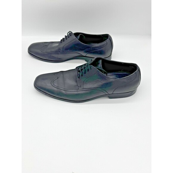 Hugo Boss Wingtip Derby Shoes Mens 10 Black Leather Dress Shoe EUC main image 9